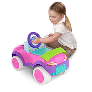 Bright Starts Guralica Auto sa lopticama pink - detalj