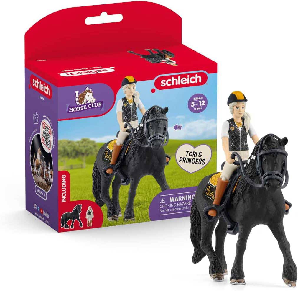 Schleich® Horse Club figure Konj sa jahačem - Tori and Princess 42640 - detalj