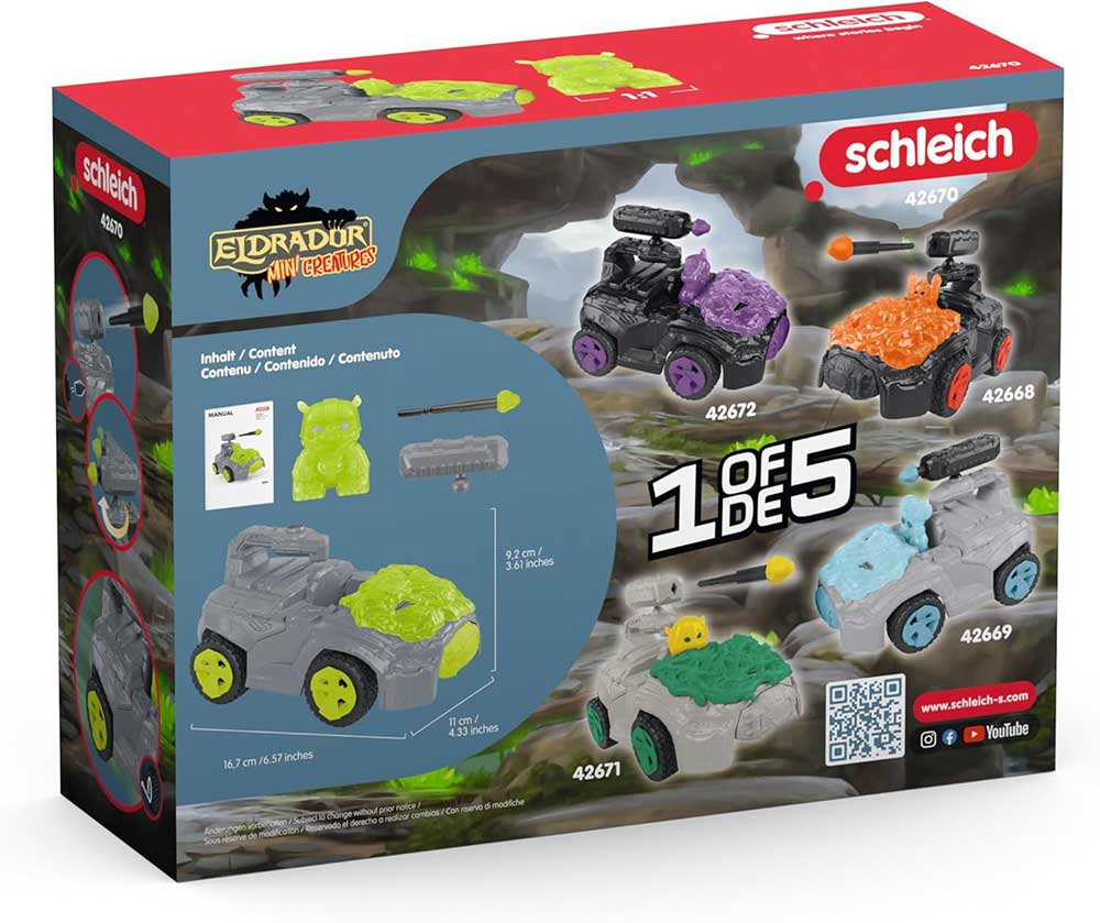 Schleich® Eldrador figurice - Crashmobile sa mini čudovištem Stone 42670 - detalj