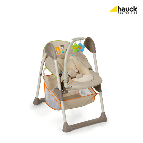 Hauck Visoka stolica za hranjenje bebe i ležaljka Sit N Relax Bear Beige 5300103 - detalj