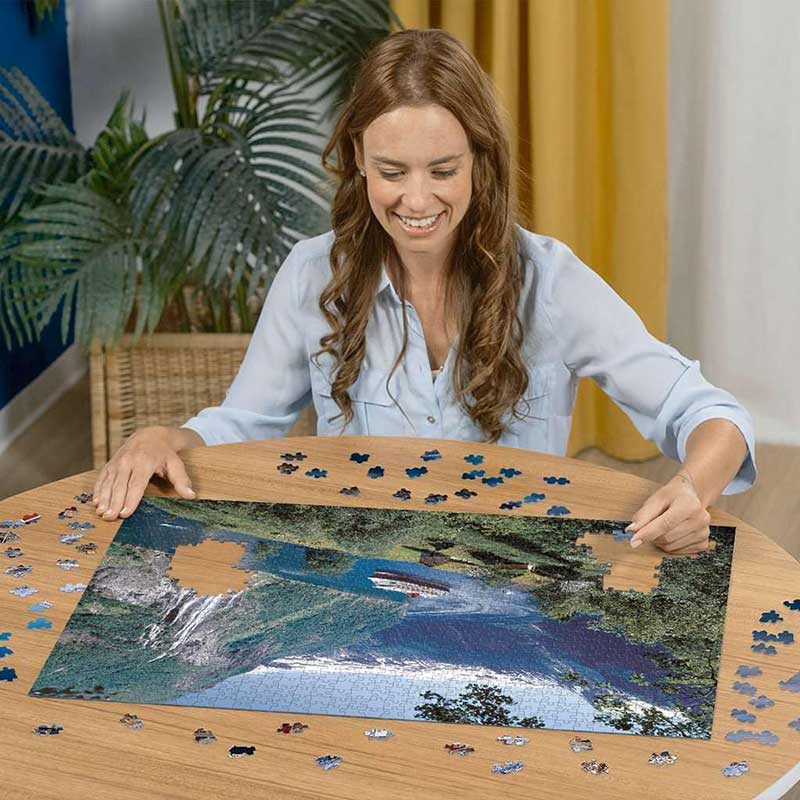 Puzzle 1000 delova Norveški fjord Ravensburger 12000475 - detalj
