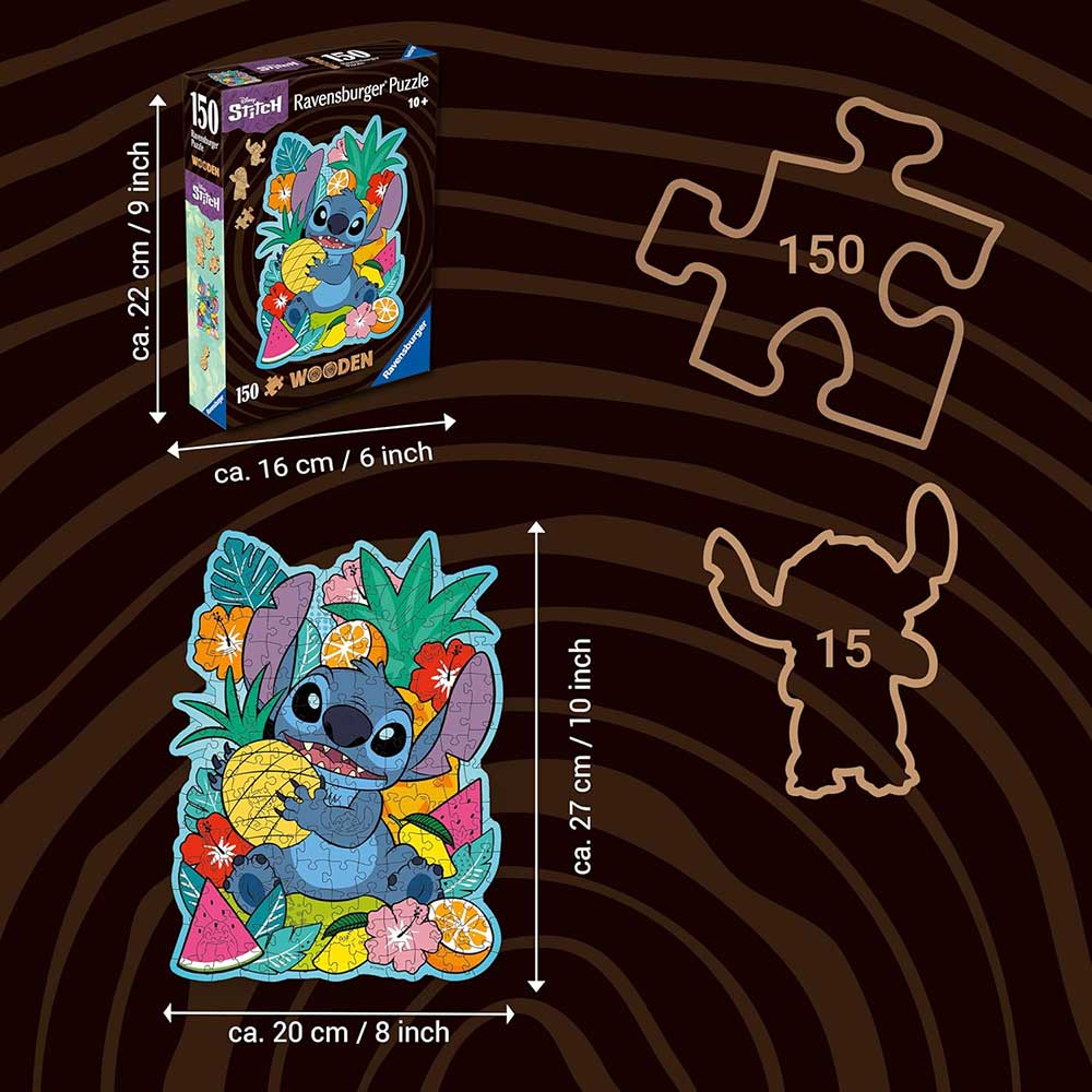 Drvene puzzle slagalica 150 delova Disney Stitch Ravensburger 12000758 - detalj