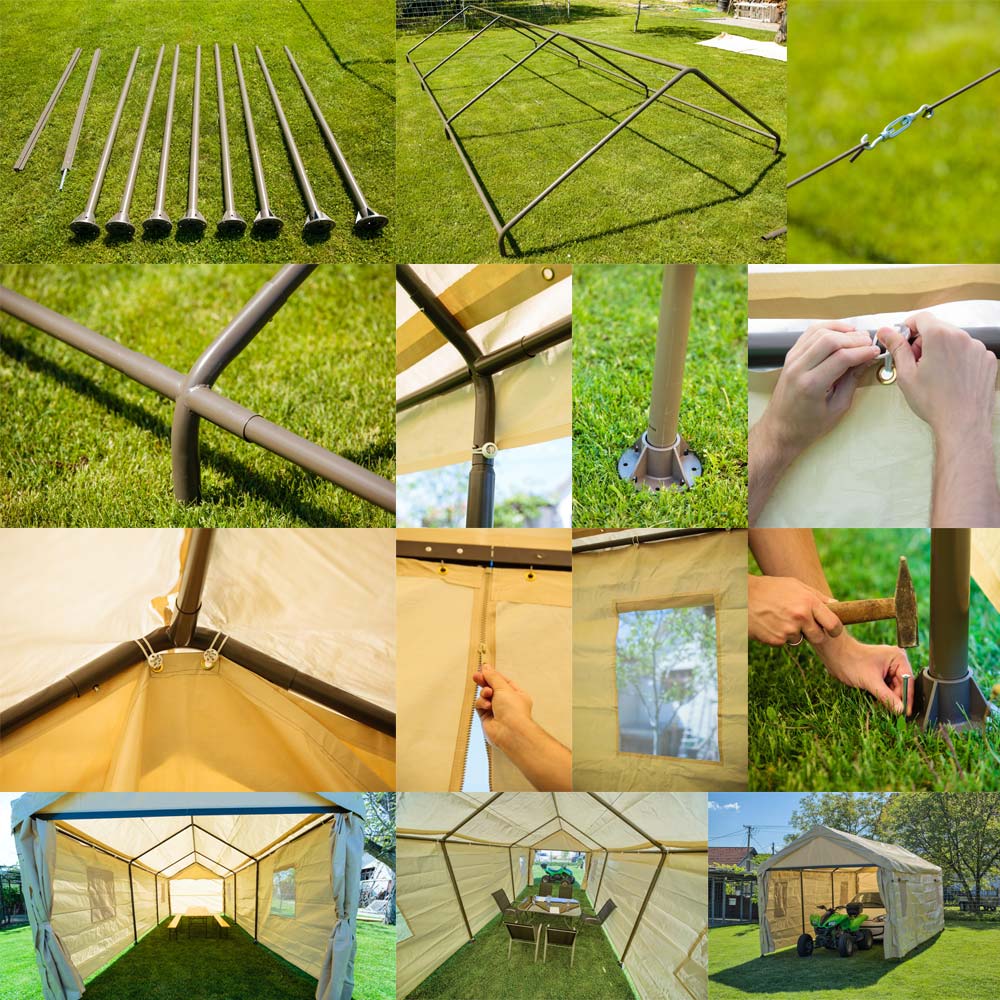 Šator - Garaža - Paviljon Sa Bočnim Stranama 6 x 3 m - detalj