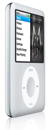 iPod nano 8GB - Silver Clamshell 3rd gen - detalj