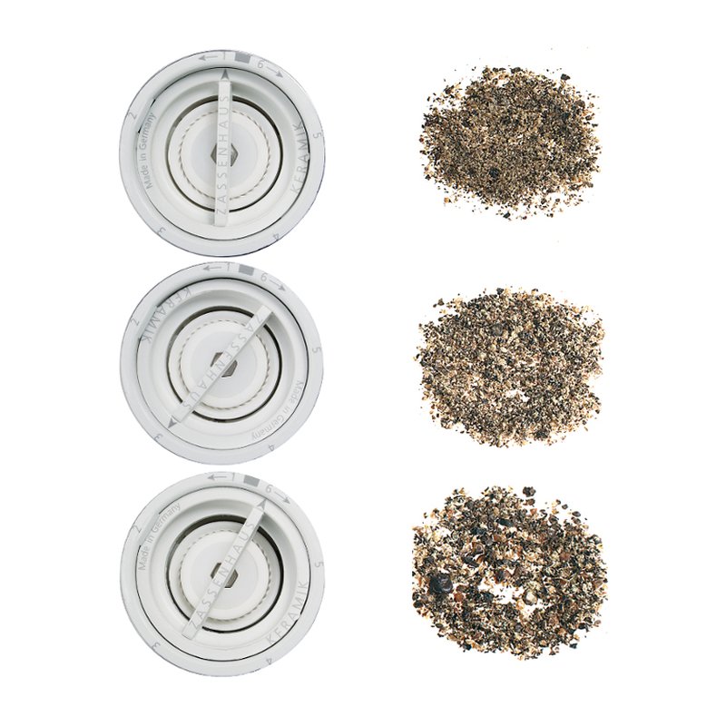 ZASSENHAUS Mlin za začine Augsburg beli 18cm - detalj