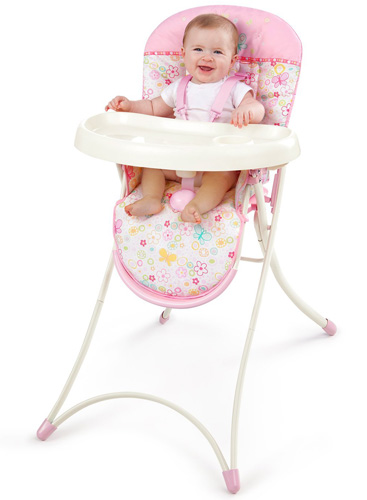 Bright Starts Visoka stolica za bebe Lepršave Tufnice - detalj