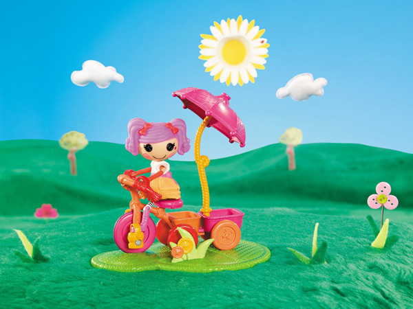 Mini Lalaloopsy Lutka Playset Peanut Big top vozi tricikl sa suncobranom 529507 - detalj