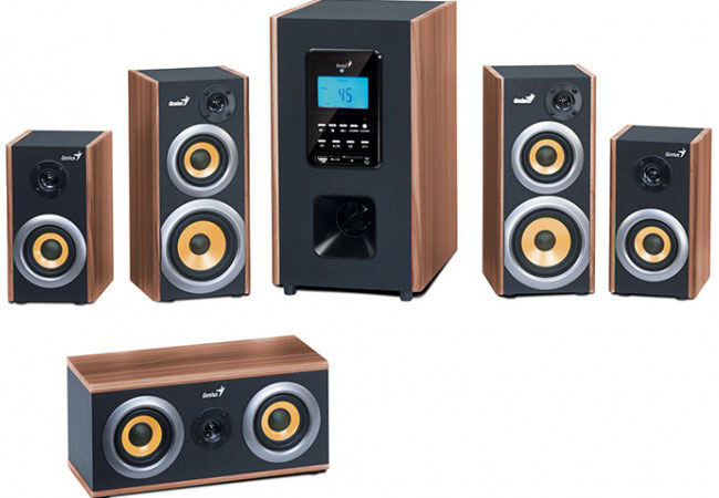 Genius SW-HF5.1 5200 5.1 Zvučnici - Drvena Kutija - detalj