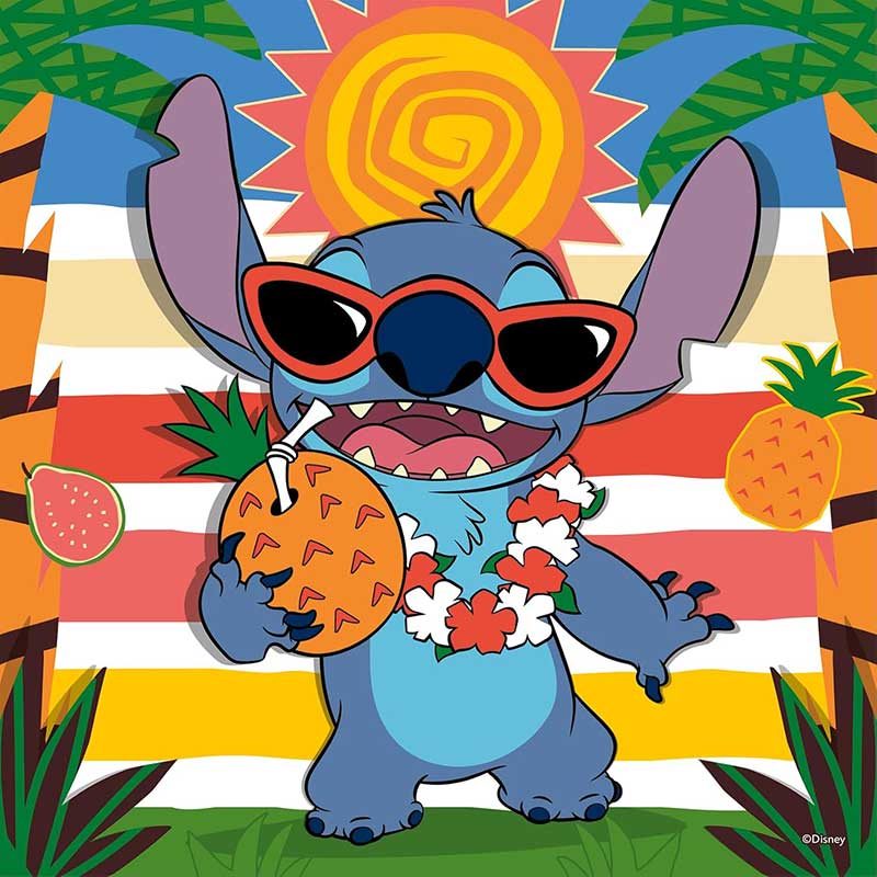 Slagalice puzzle za decu 3x49 delova Disney Stitch Aloha Ravensburger 12004114 - detalj