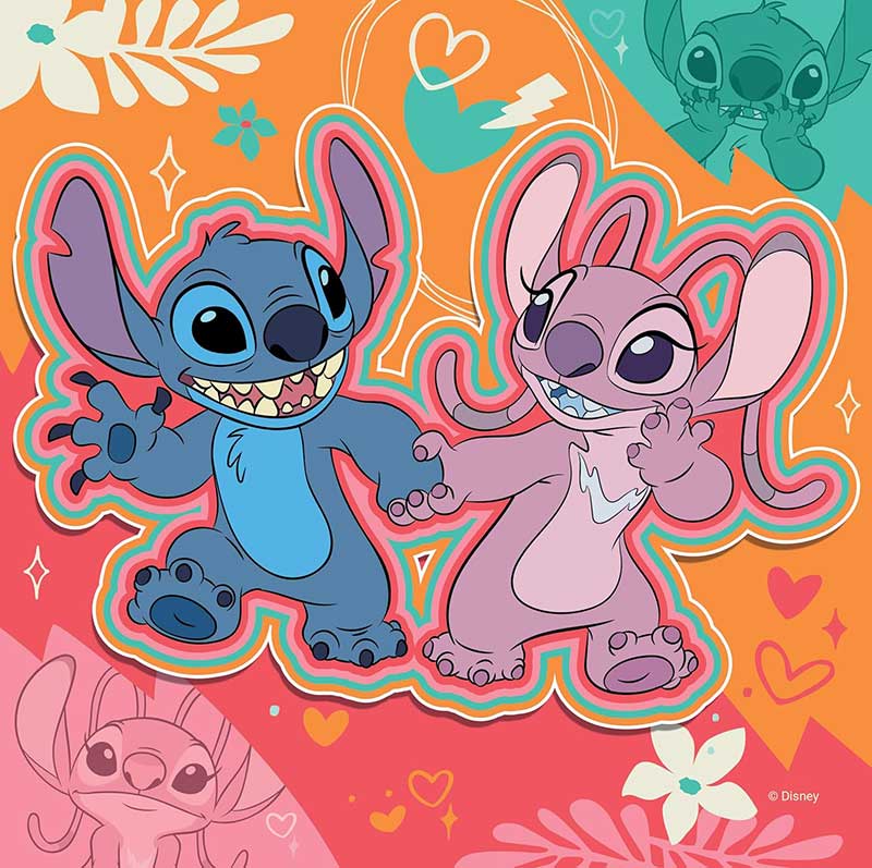 Slagalice puzzle za decu 3x49 delova Disney Stitch - Play the Day Away Ravensburger 12001070 - detalj