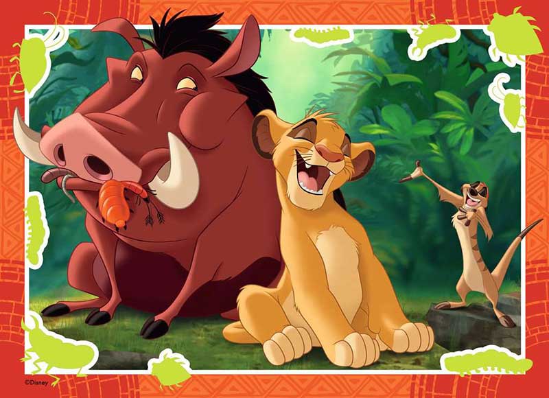 Puzzle slagalica za decu 4x42 dela Disney Lion king Ravensburger 12004058 - detalj
