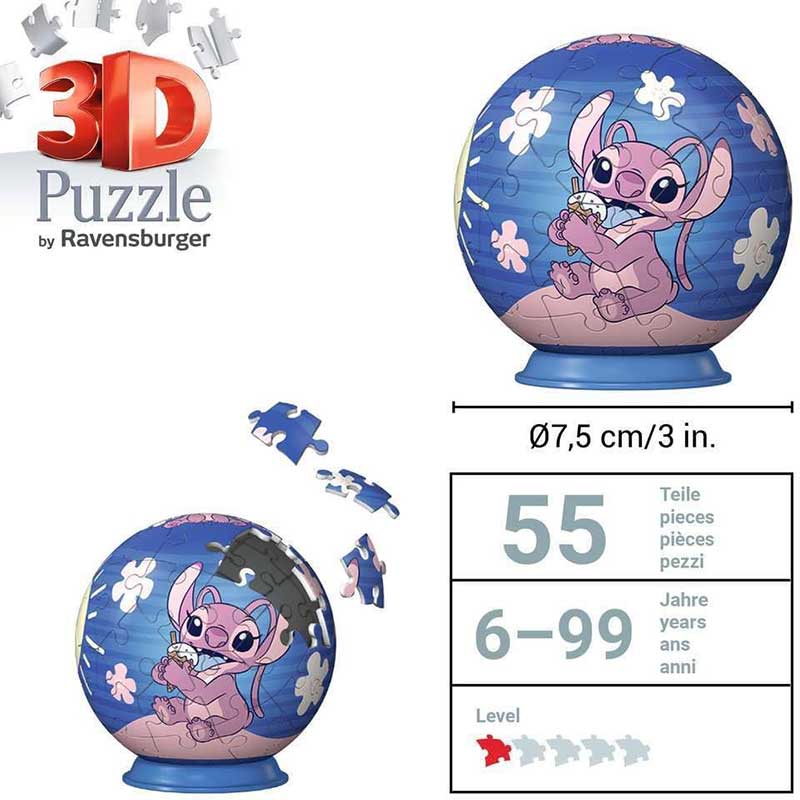 3D Puzzle slagalica Lopta 54 dela Disney Angel Ravensburger 11598 - detalj