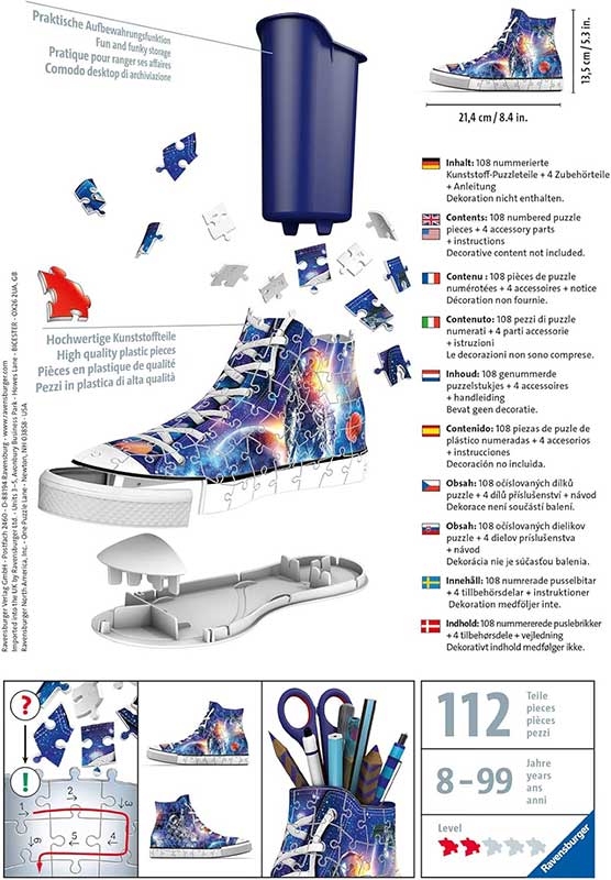 3D Puzzle slagalica 108 delova Patika Kutija za olovke Galaksija Ravensburger 11251 - detalj