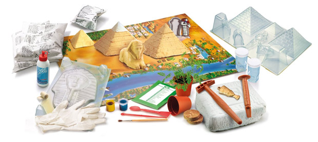 Edukativni set Stari Egipat Piramide, Sfinga, Faraon Tutankamon Clementoni 69271 28747 - detalj