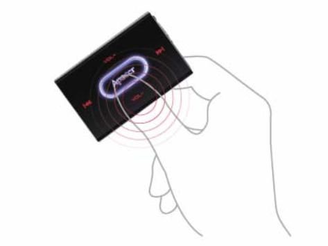 Apacer AU120 - mp3 player - 4 GB - detalj