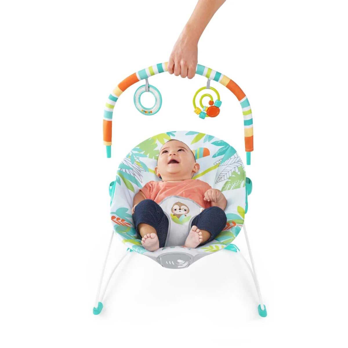 Bright Starts™ Vibrirajuća ležaljka za bebe Šumske vibracije 12227 - detalj