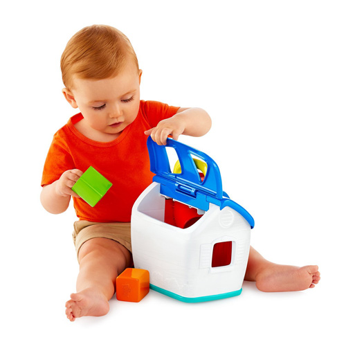 Bright Starts Edukativna igračka - Kućica sa oblicima Tri praseta - detalj