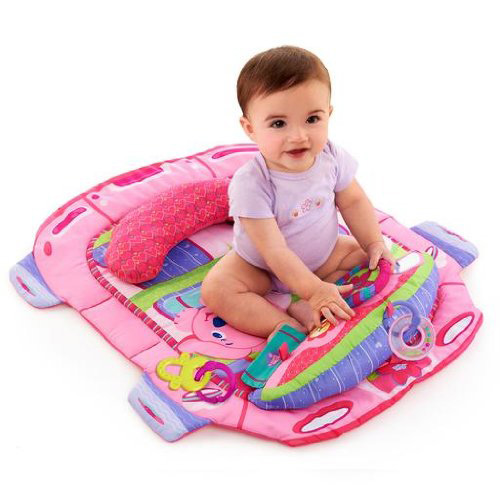 Bright Starts Bebi podloga za igru Tummy Cruiser pink - detalj