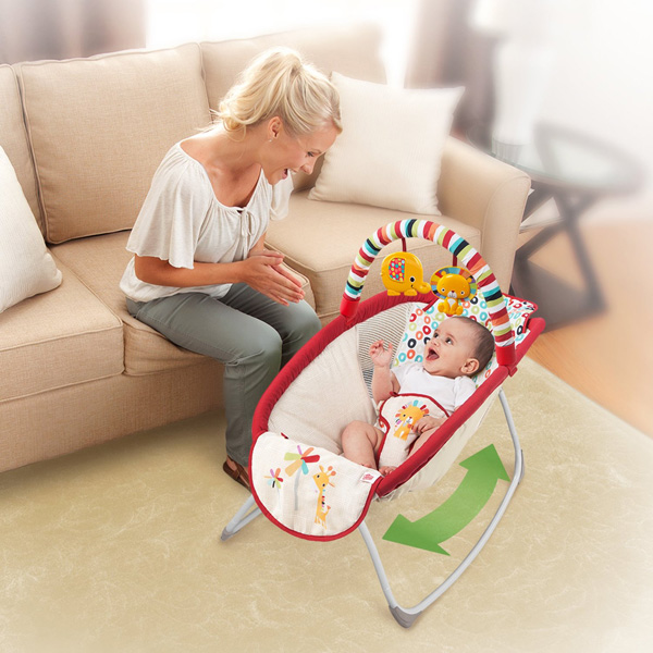 Bright Starts Kolevka - ležaljka za bebu sa vibracijom Playful Pinwheels - detalj