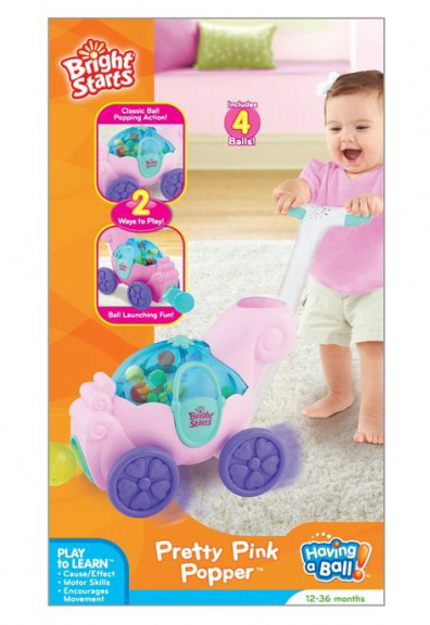 Bright Starts Dečja guralica - hodalica Zabavni ružičasti avion - detalj