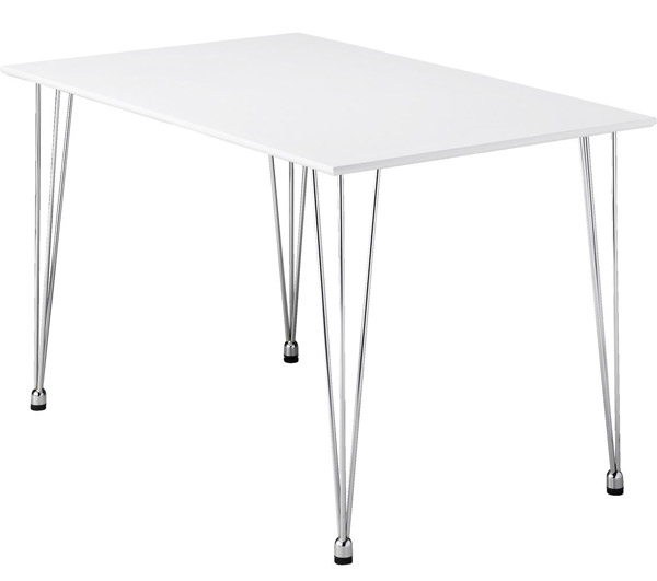 Trpezarijska garnitura Swan bela - detalj