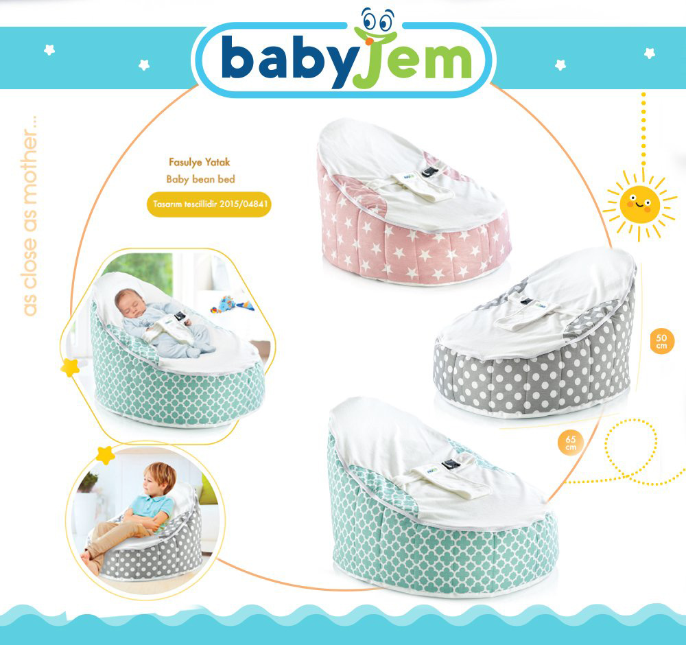 BabyJem Ležaljka lazy bag za bebe -  fotelja za decu Bean Bed Fluffy grey 93480 - detalj