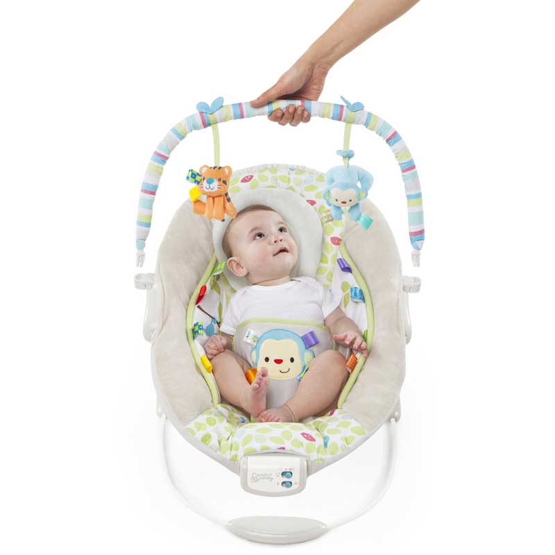 Comfort n Harmony by Bright Starts Bebi ležaljka sa melodijama i vibracijom Merry Monkeys - detalj