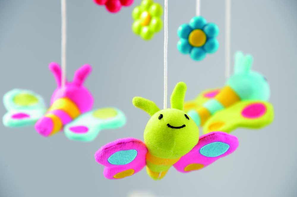 Smoby Cotoons Muzička vrteška za krevetac Flower pink SM211374 - detalj