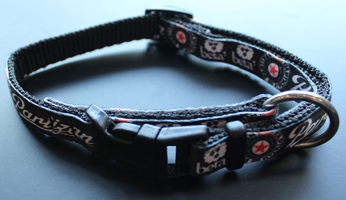 Ogrlica za pse Beta i KKP crna 15mm - detalj