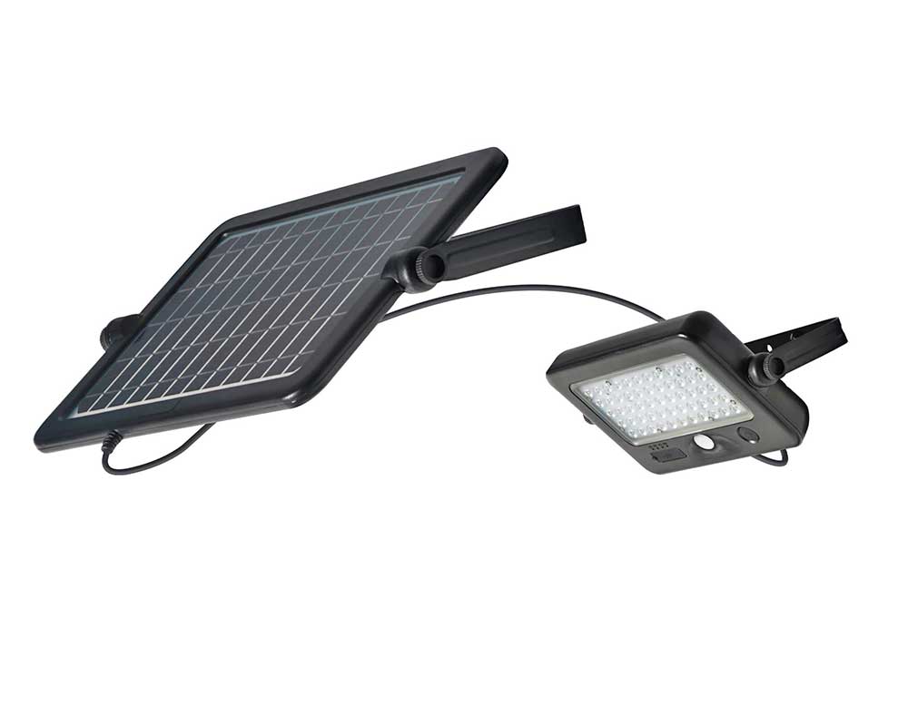 Solarni panel i LED reflektor sa PIR senzorom Elmark 98SOL302 1100lm 50W IP65 komplet - detalj
