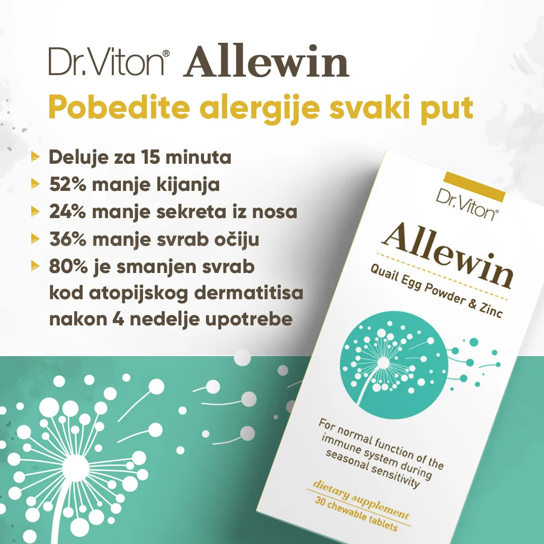 Dr. Viton Allewin 30 tableta Dodatak ishrani protiv simptoma alergije i atopijskog dermatitisa - detalj