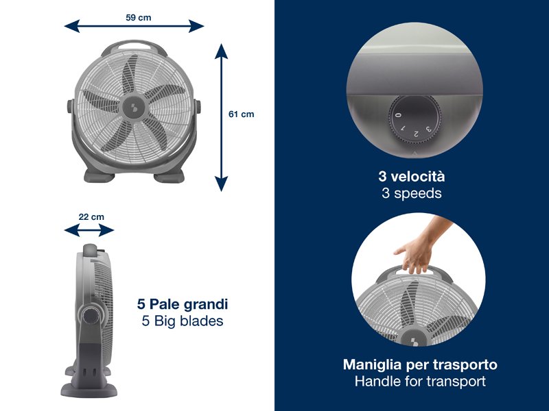 Podni ventilator Beper P206VEN560 - detalj