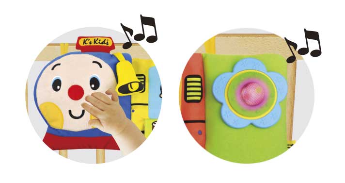 KsKids Muzička aktiviti igračka za krevetac - Patrikov vozić KA10663 - detalj