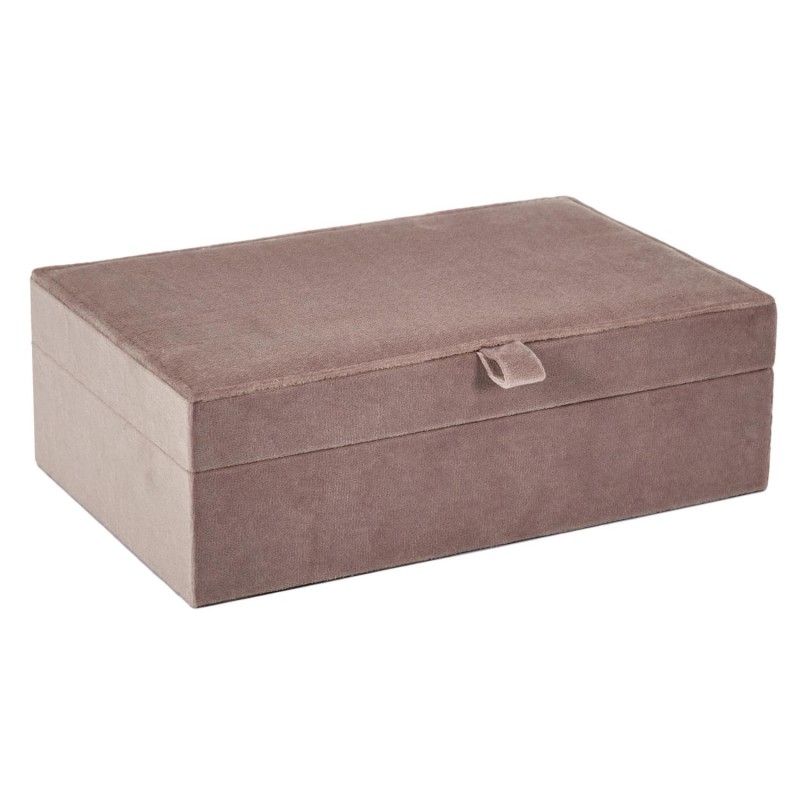 Kutija za nakit i satove sa ogledalom Pliš Roze - detalj