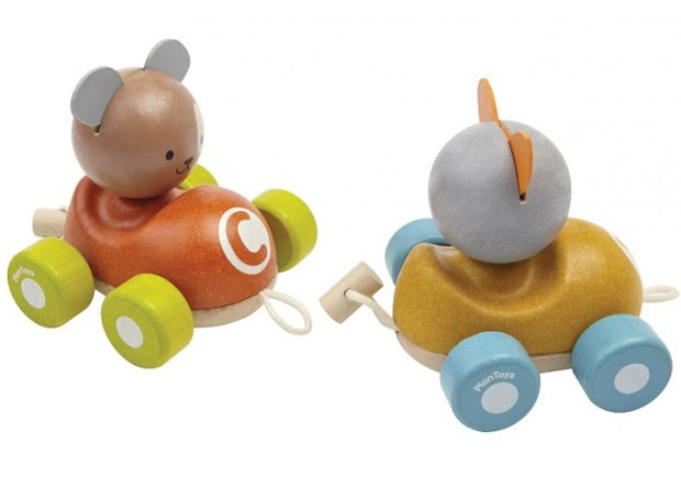 Plan Toys Drveni Set drvenih autića na povlačenje 5676 - detalj