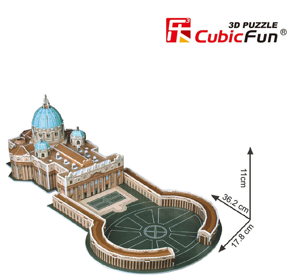 CUBIC FUN Bazilika Svetog Petra U Vatikanu Maketa 3D Puzzle 58098 - detalj