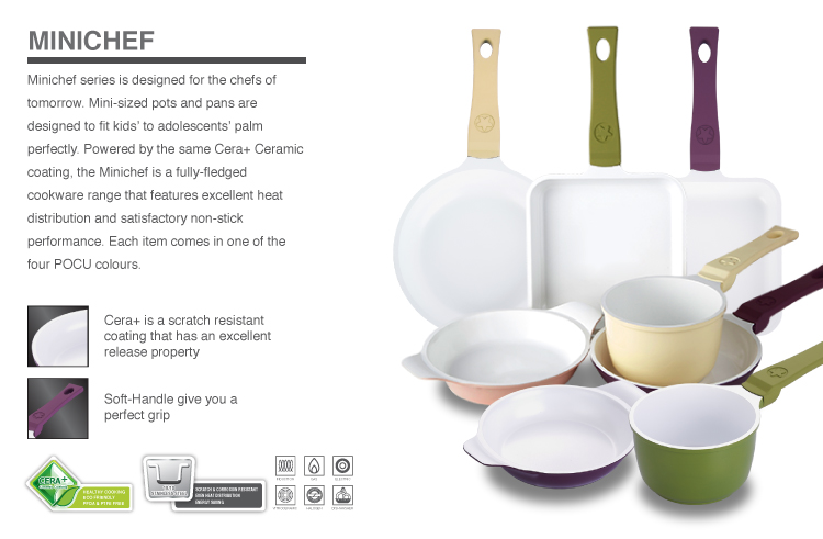 Bergner Keramička tava 14cm Mini Chef purple BG-6874-PU - detalj