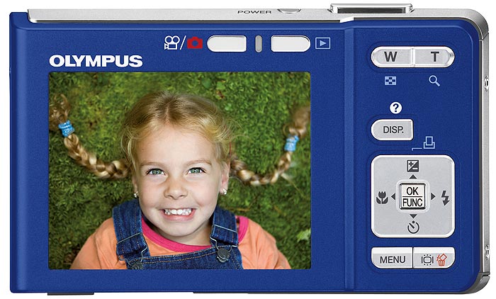 Olympus FE-360 - 3x optički zum, 8 MP - Blue - detalj