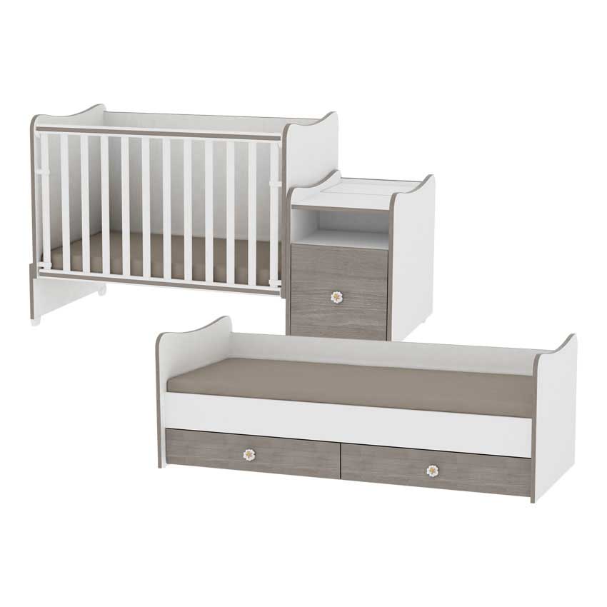 Lorelli Drveni krevetac za bebu Trend Plus White Beech - detalj