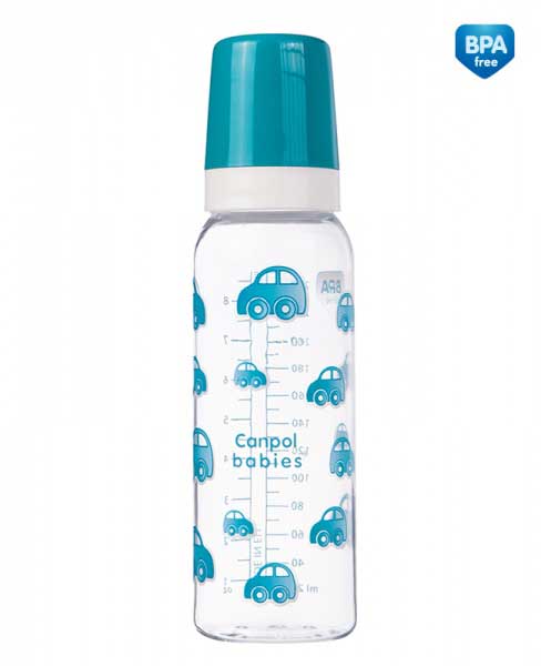 Canpol bebi flašica 250 ml plava/roze/zelena  11/810 - detalj