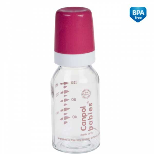 Canpol Klasična staklena bebi flašica 120 ml 42/102 - detalj