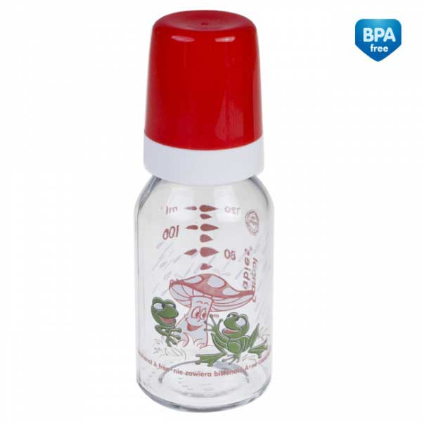 Canpol Baby Staklena flašica 120 ml Retro print 42/202 - detalj