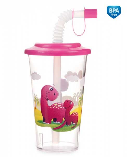 Canpol Čaša sa slamkom 320ml 12m+ Jakubek Dinosaurusi 4/112 - detalj