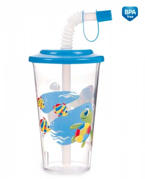 Canpol Čaša sa slamkom 320ml 12m+ Jakubek Animals 4/112 - detalj