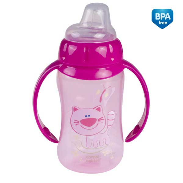 Canpol Bebi bočica sa usnikom za učenje Happy Animals 320ml 56/512 - detalj