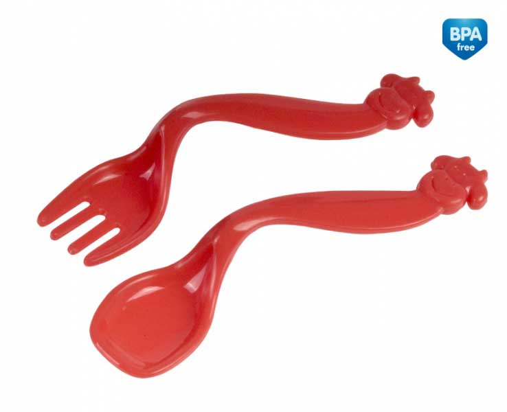 Canpol Babies Kašika i viljuška za bebe Kravica 2/105 - detalj