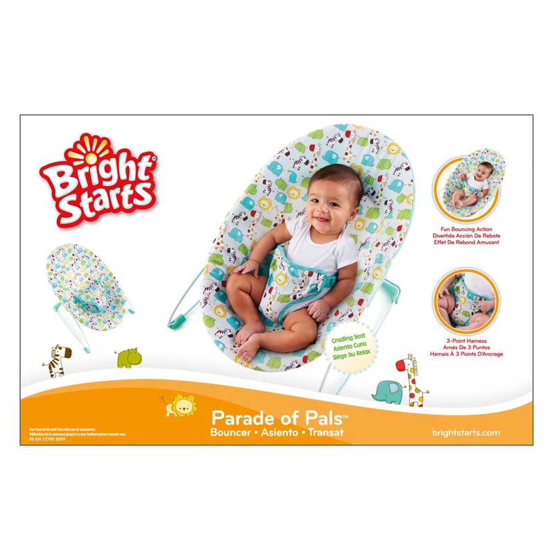 Bright Starts Bebi ležaljka - njihalica Parada prijatelja - detalj