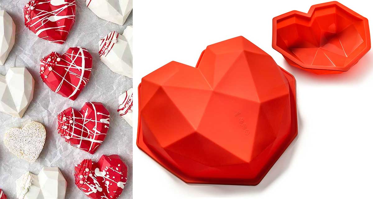 Silikonska modla za kolače 3D Srce 21cm - detalj