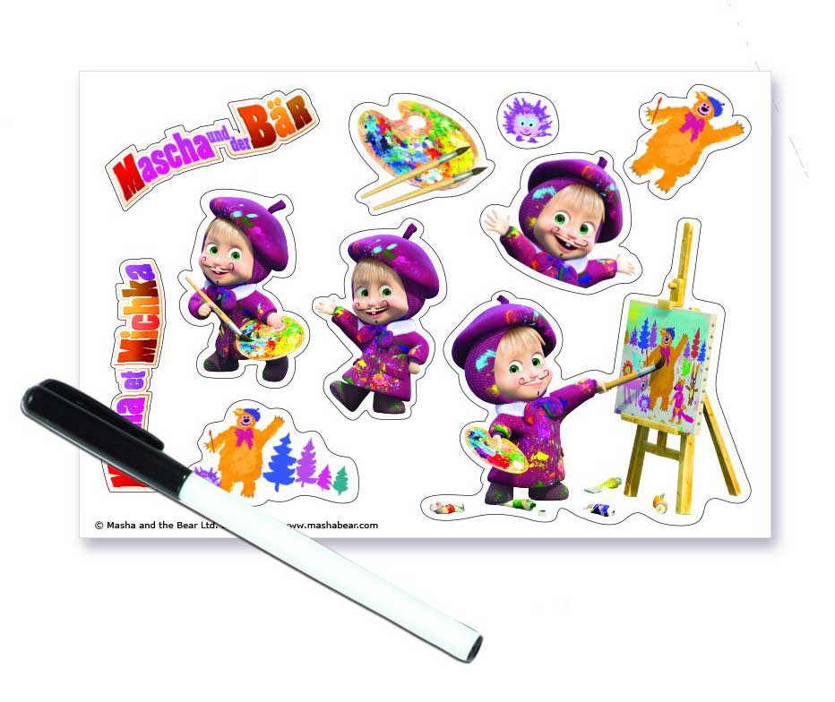 Smoby Dvostrana zidna tabla Maša i Medved - detalj