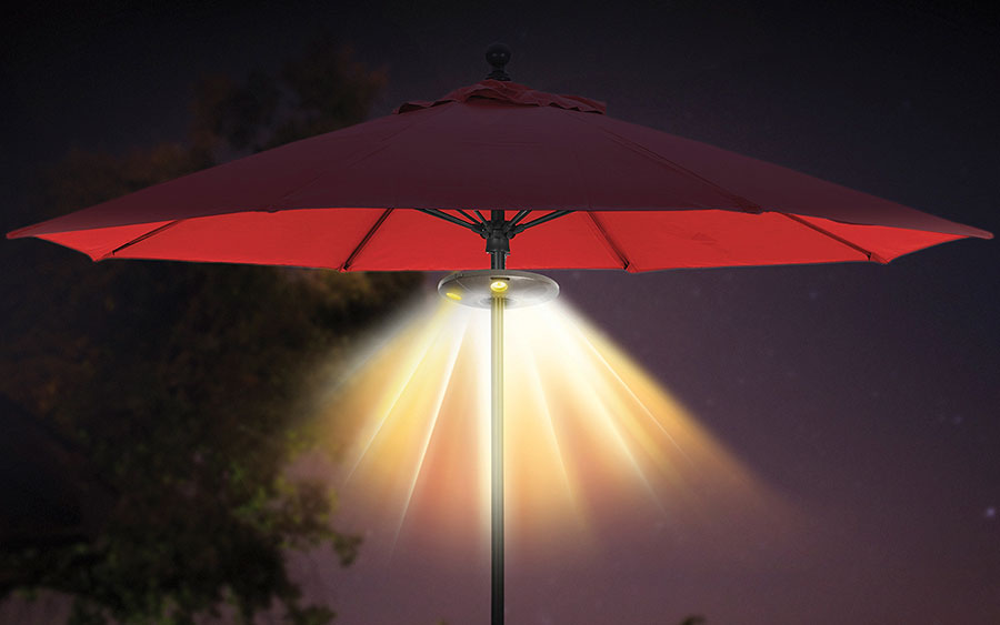 LED Svetlo Za Suncobran Sa BlueTooth Zvučnicima Patio Mate™ - detalj